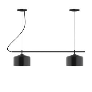 Montclair Light Works - CHB419-41 - Two Light Linear Chandelier - Axis - Black