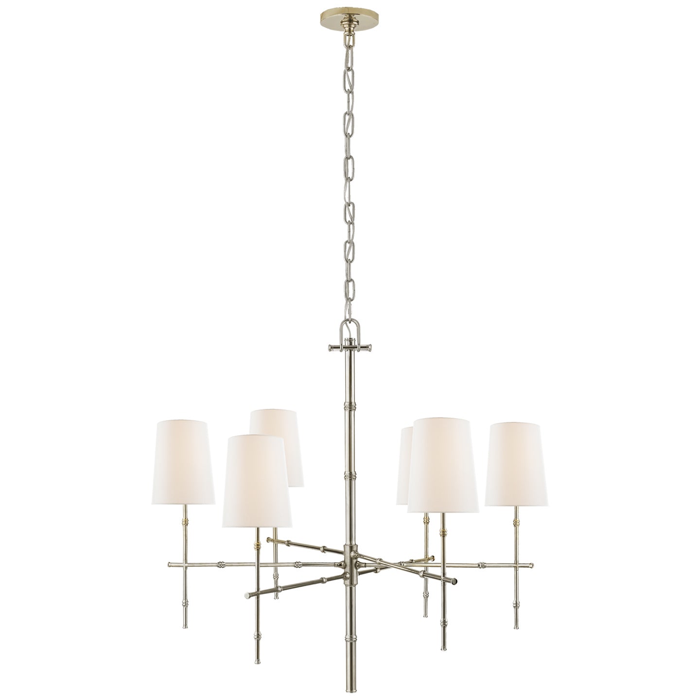 Visual Comfort Signature - S 5161PN-L - Six Light Chandelier - Grenol - Polished Nickel