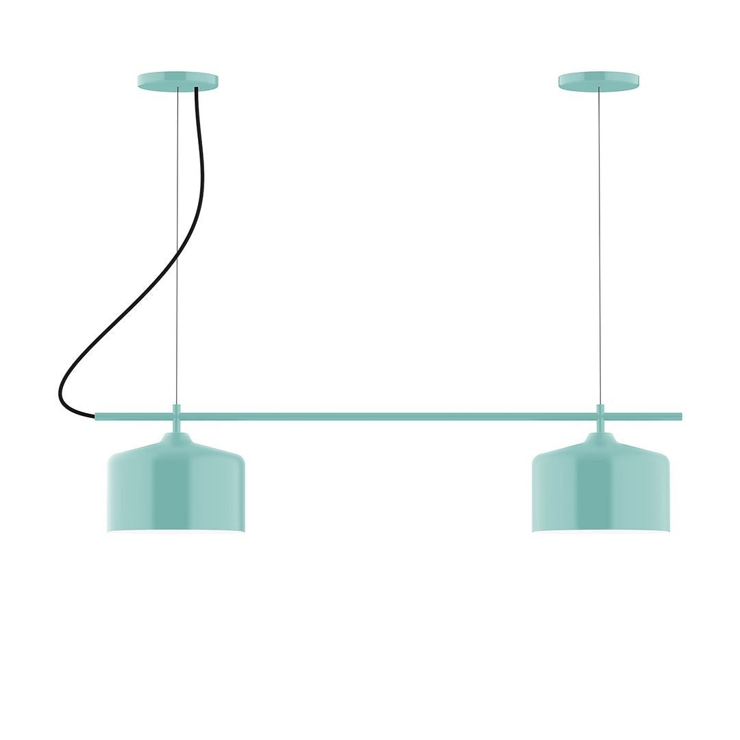 Montclair Light Works - CHB419-48 - Two Light Linear Chandelier - Axis - Sea Green