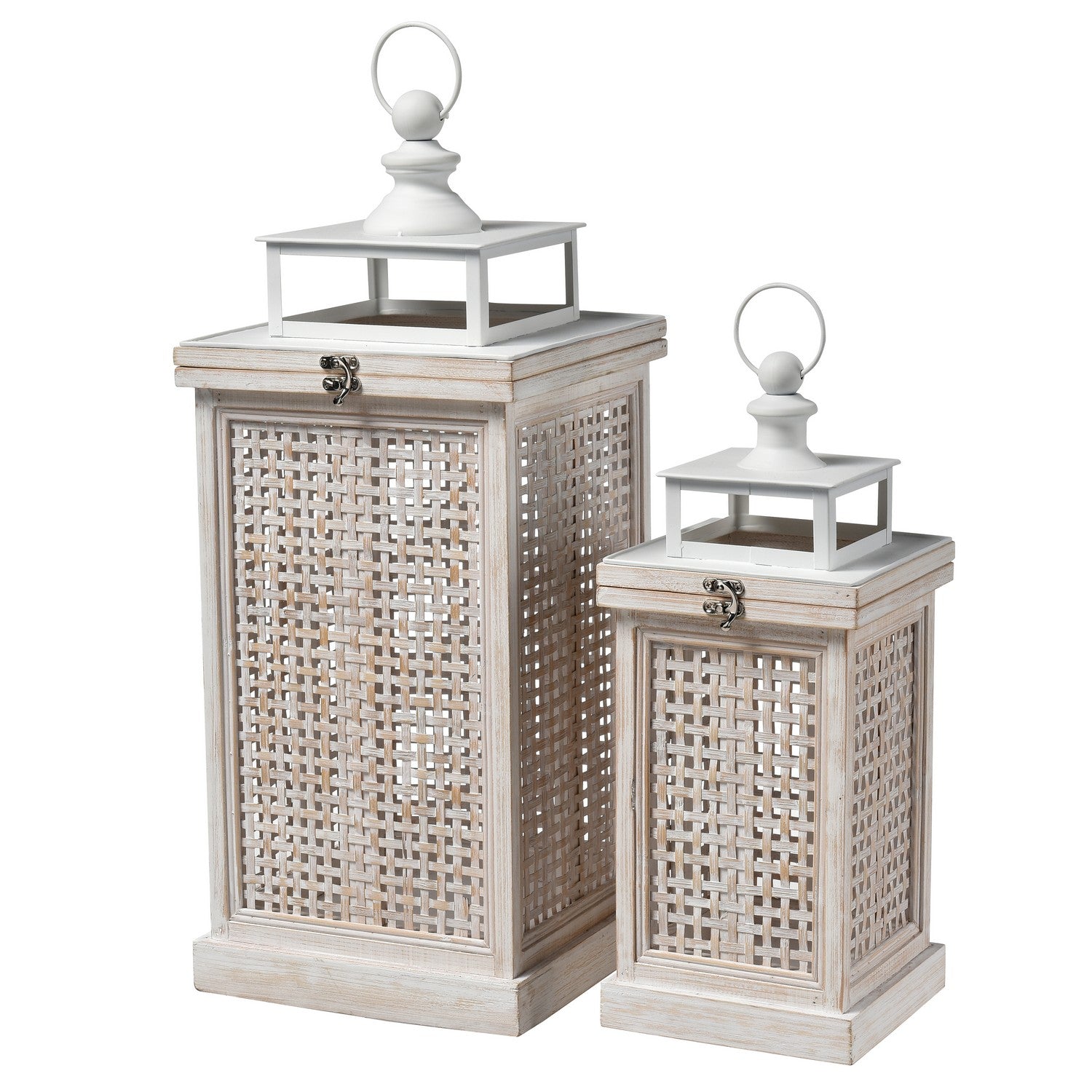 ELK Home - S0037-11303/S2 - Lantern - Set of 2 - Paley - Weathered White