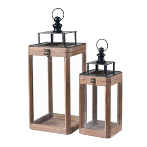 ELK Home - S0037-11304/S2 - Lantern - Set of 2 - Dowd - Brown