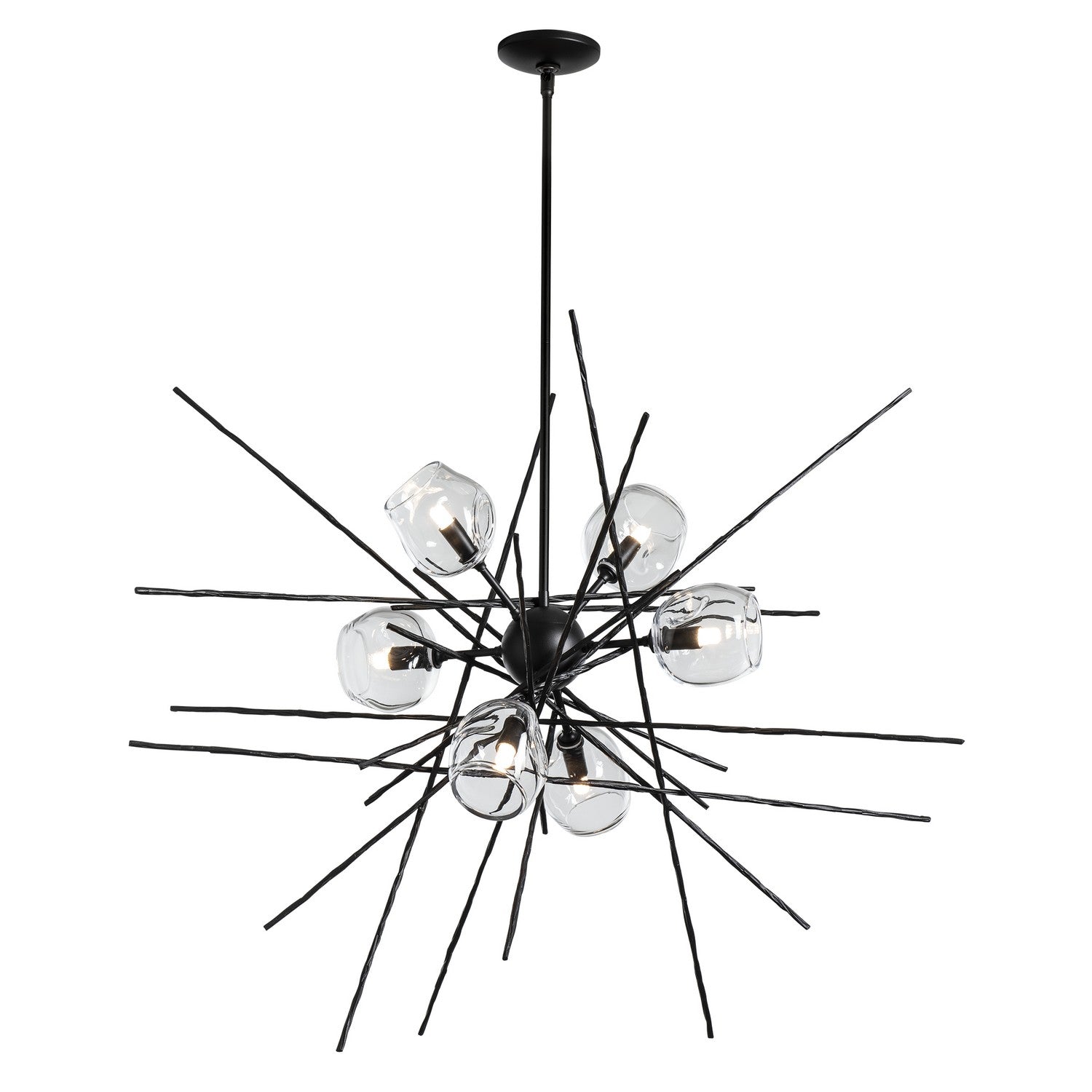 Hubbardton Forge - 131590-SKT-MULT-10-ZM0709 - Griffin Starburst Pendant - Griffin - Black