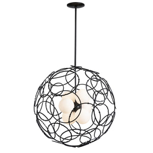 Hubbardton Forge - 131602-SKT-MULT-10-GG0677 - Six Light Pendant - Olympus - Black