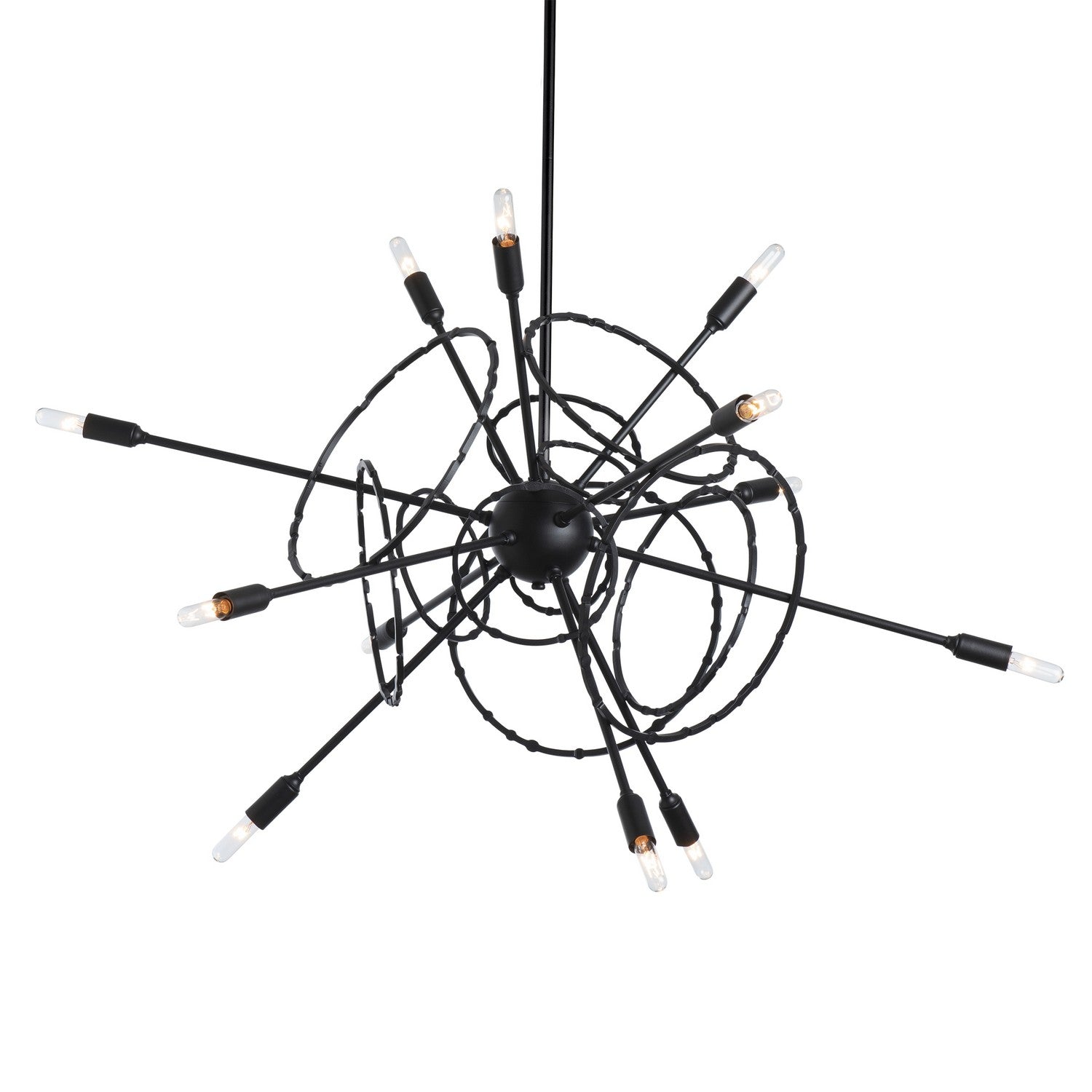 Hubbardton Forge - 131604-SKT-MULT-10 - 12 Light Pendant - Olympus - Black