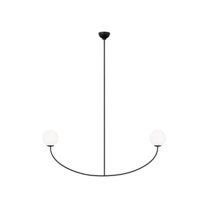 Visual Comfort Studio - AEC1132MBK - Two Light Linear Chandelier - Galassia - Midnight Black