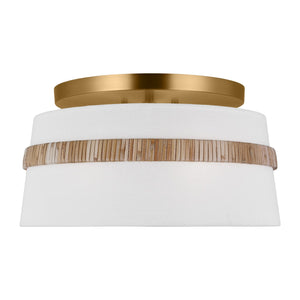 Visual Comfort Studio - AF1143RTN - Three Light Semi-Flush Mount - Cordtlandt - Rattan