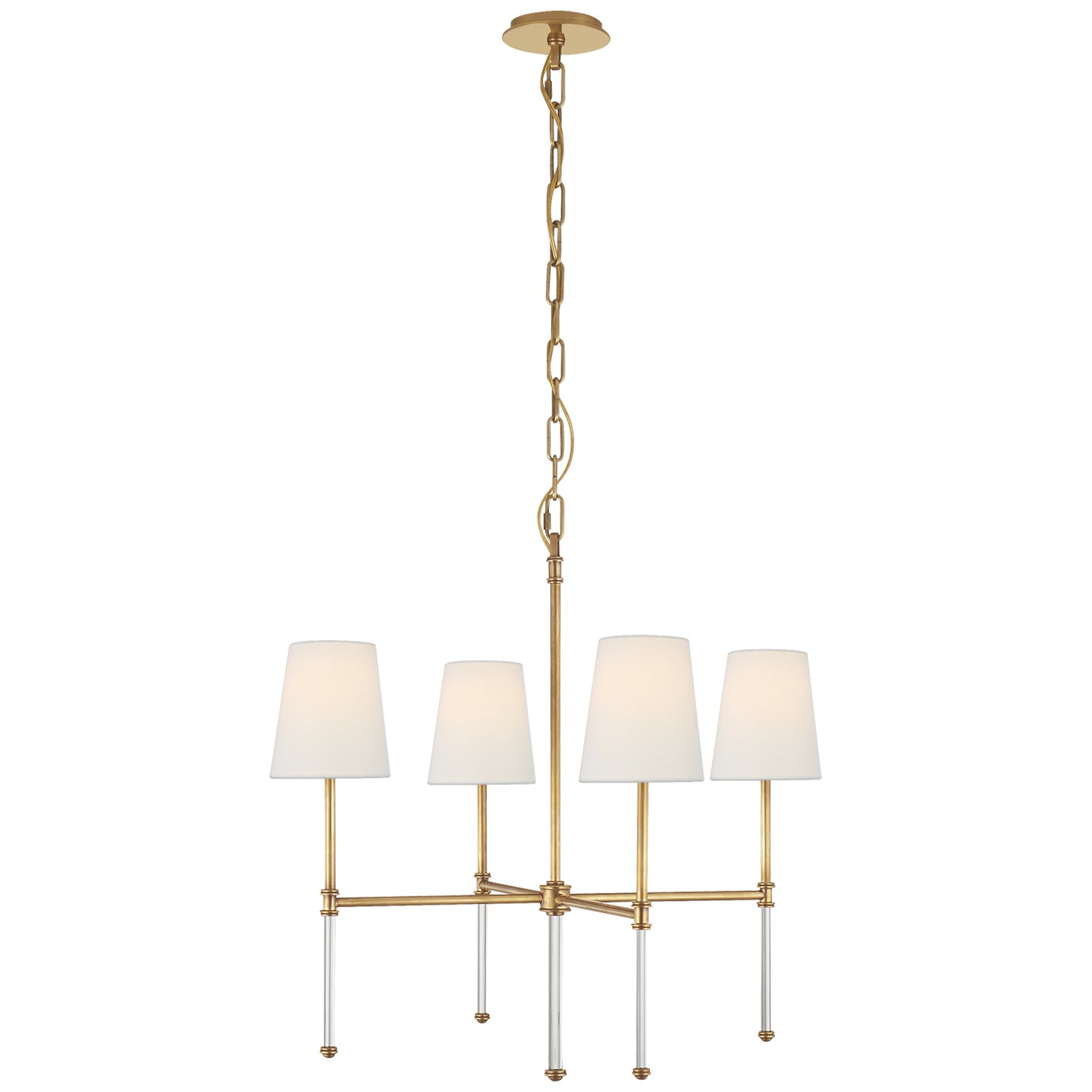 Visual Comfort Signature - SK 5050HAB-L - Four Light Chandelier - Camille - Hand-Rubbed Antique Brass