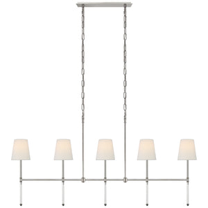 Visual Comfort Signature - SK 5055PN-L - Five Light Linear Chandelier - Camille - Polished Nickel