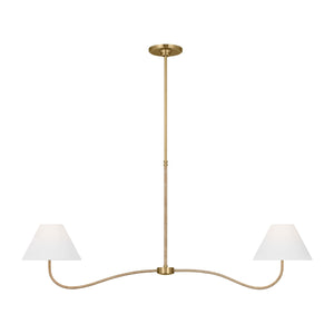 Visual Comfort Studio - CC1712BBS - Two Light Linear Chandelier - Laguna - Burnished Brass