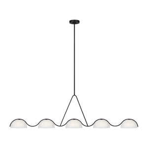 Visual Comfort Studio - KC1125MBK - Five Light Linear Chandelier - Nido - Midnight Black