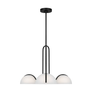 Visual Comfort Studio - KC1133MBK - Three Light Chandelier - Nido - Midnight Black