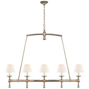 Visual Comfort Signature - SL 5811PN-L - Five Light Linear Chandelier - Classic - Polished Nickel