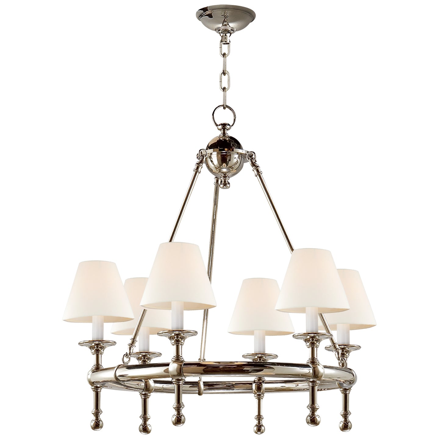 Visual Comfort Signature - SL 5814PN-L - Six Light Chandelier - Classic - Polished Nickel