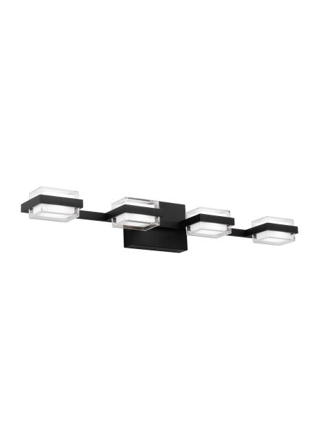 Visual Comfort Modern - 700BCKMD4B-LED930-277 - LED Bath Vanity - Kamden - Nightshade Black