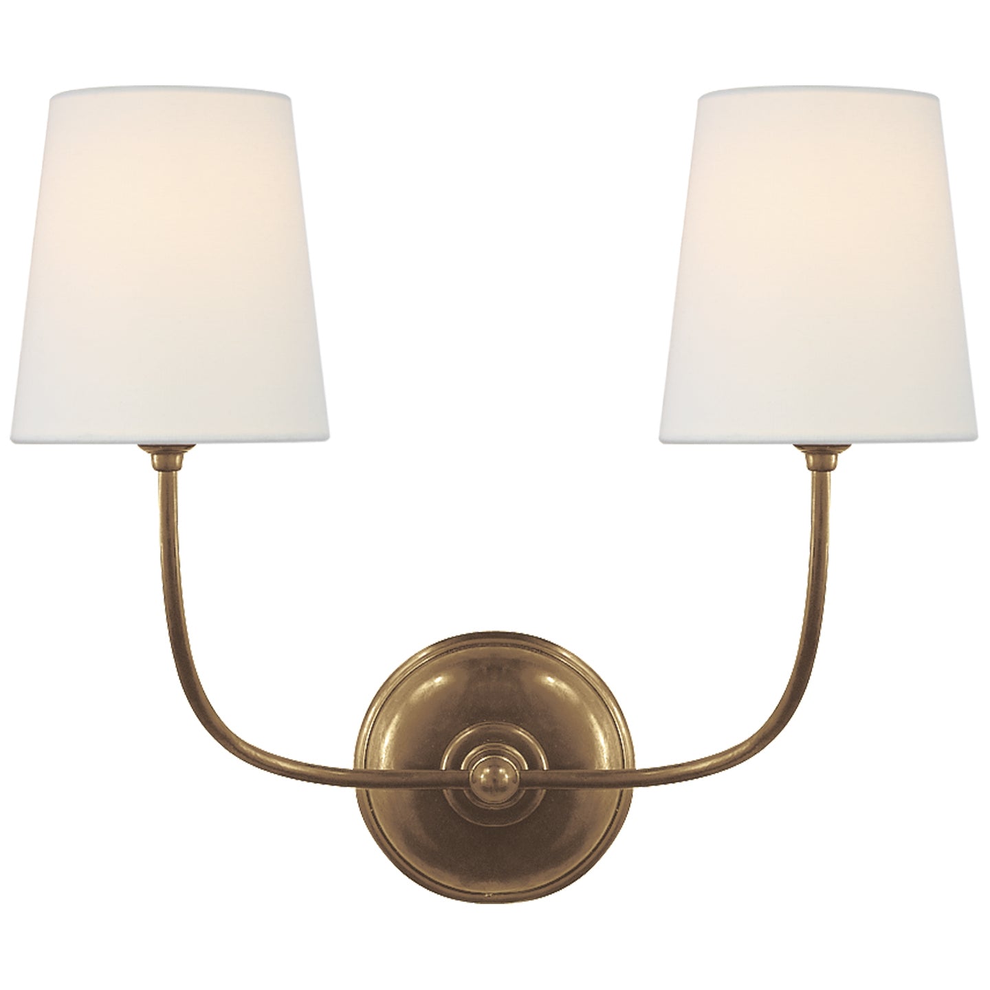 Visual Comfort Signature - TOB 2008HAB-L - Two Light Wall Sconce - Vendome - Hand-Rubbed Antique Brass