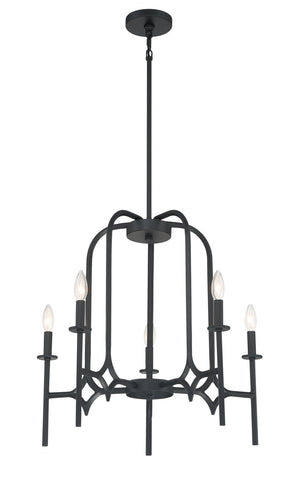 Minka-Lavery - 5035-66A - Five Light Chandelier - Muncie - Coal