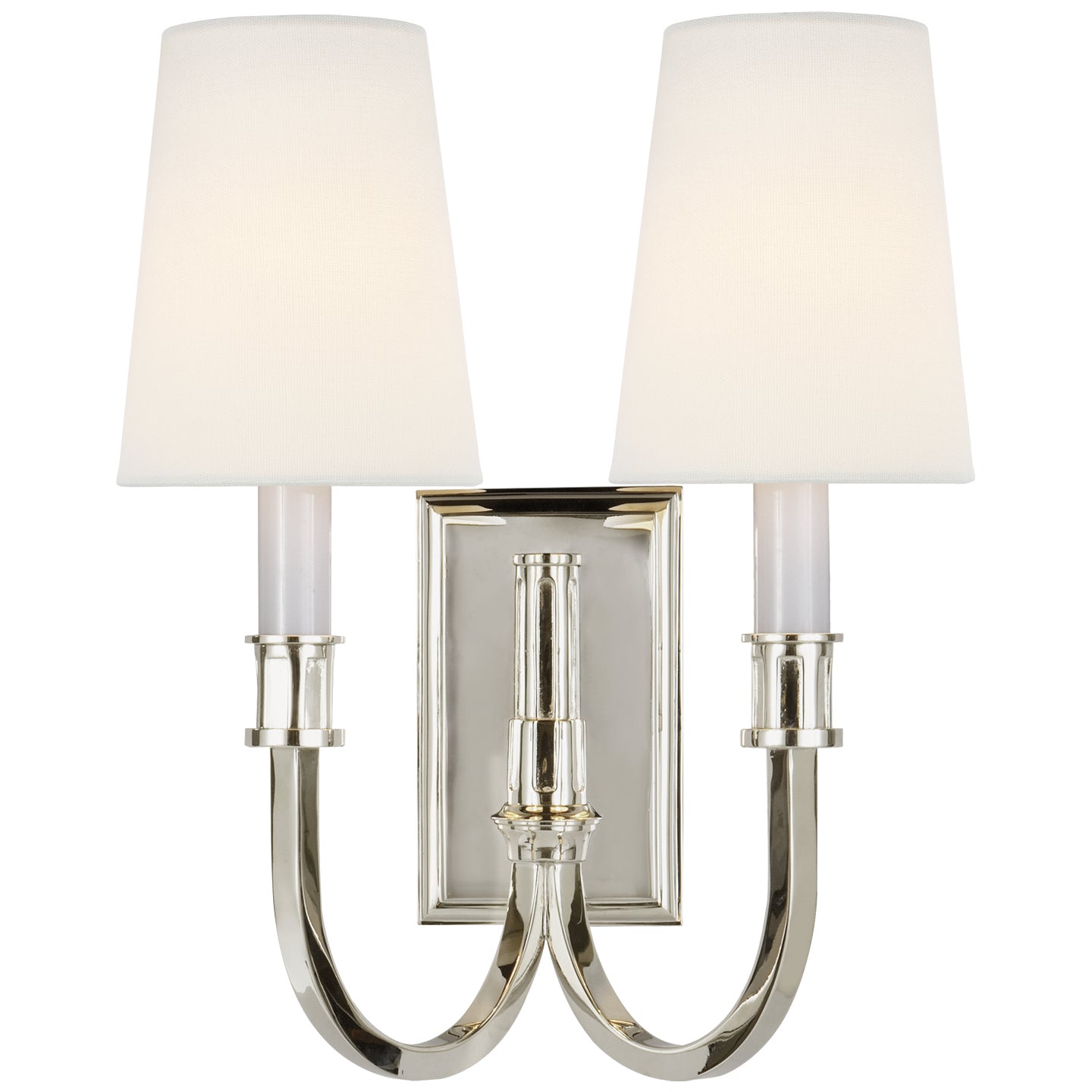 Visual Comfort Signature - TOB 2328PN-L - Two Light Wall Sconce - Modern Library - Polished Nickel