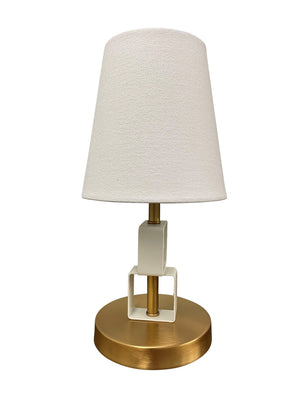 House of Troy - B208-WB/WT - One Light Accent Lamp - Bryson - Weathered Brass/White