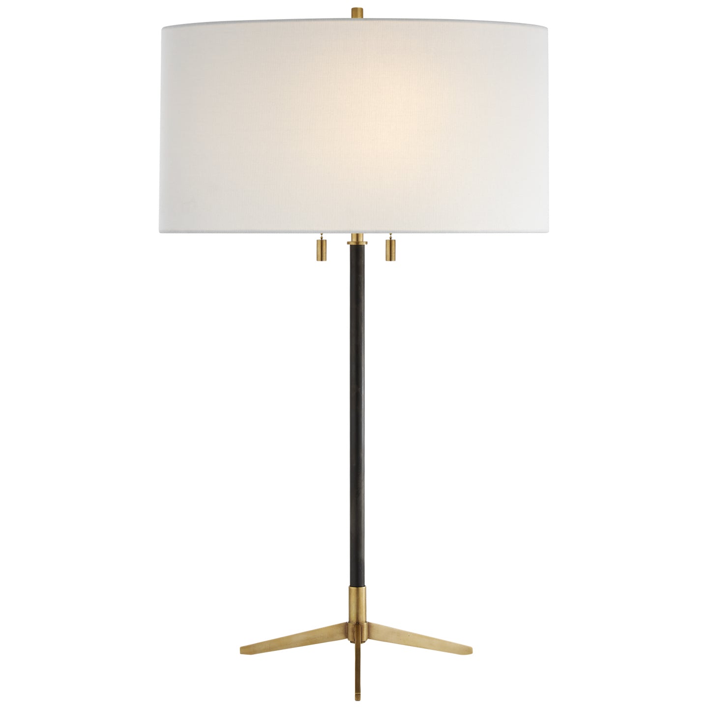 Visual Comfort Signature - TOB 3194BZ/HAB-L - Two Light Table Lamp - Caron - Bronze with Antique Brass