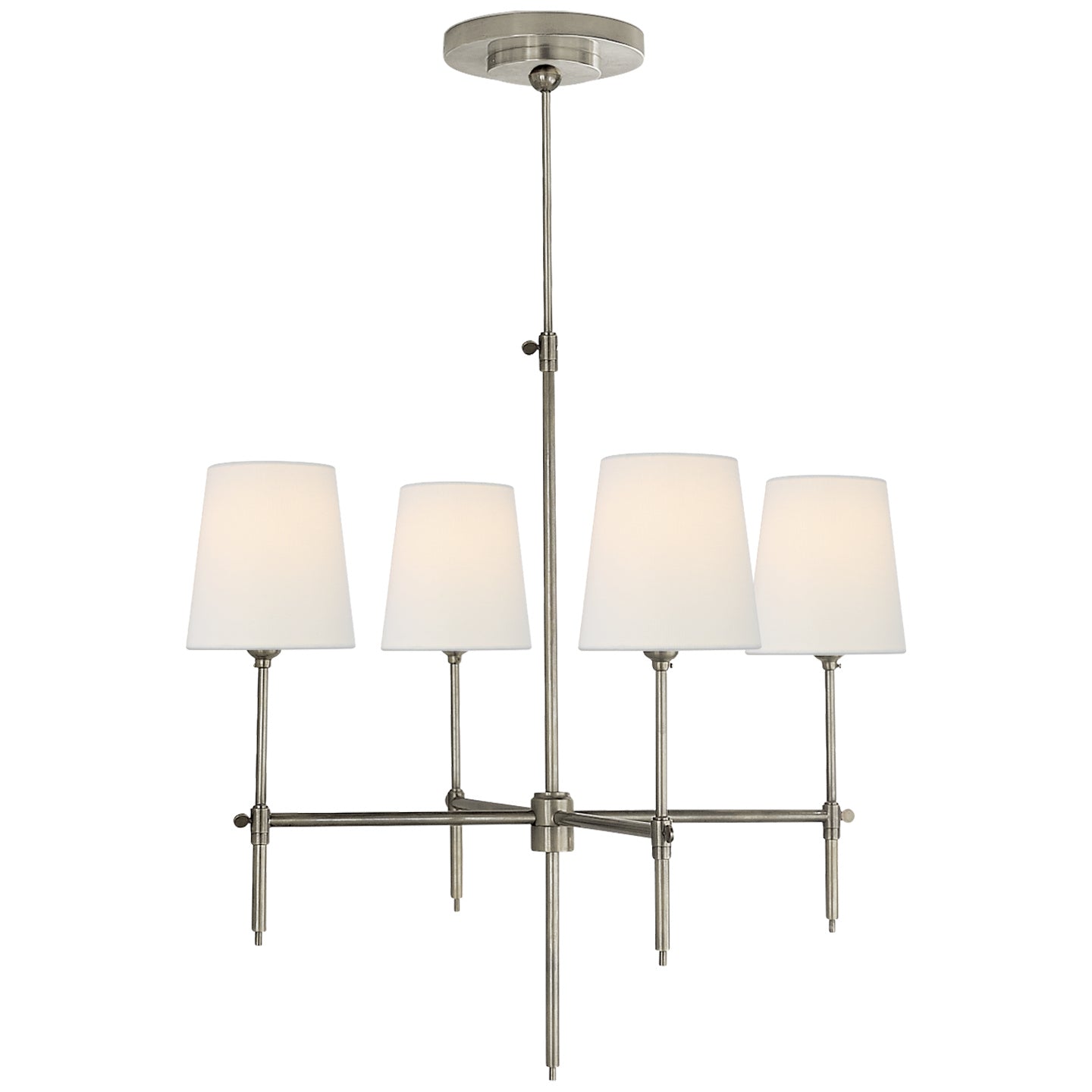 Visual Comfort Signature - TOB 5002AN-L - Four Light Chandelier - Bryant - Antique Nickel