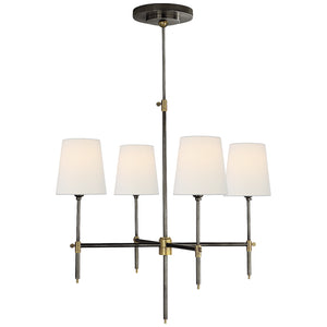 Visual Comfort Signature - TOB 5002BZ/HAB-L - Four Light Chandelier - Bryant - Bronze and Hand-Rubbed Antique Brass