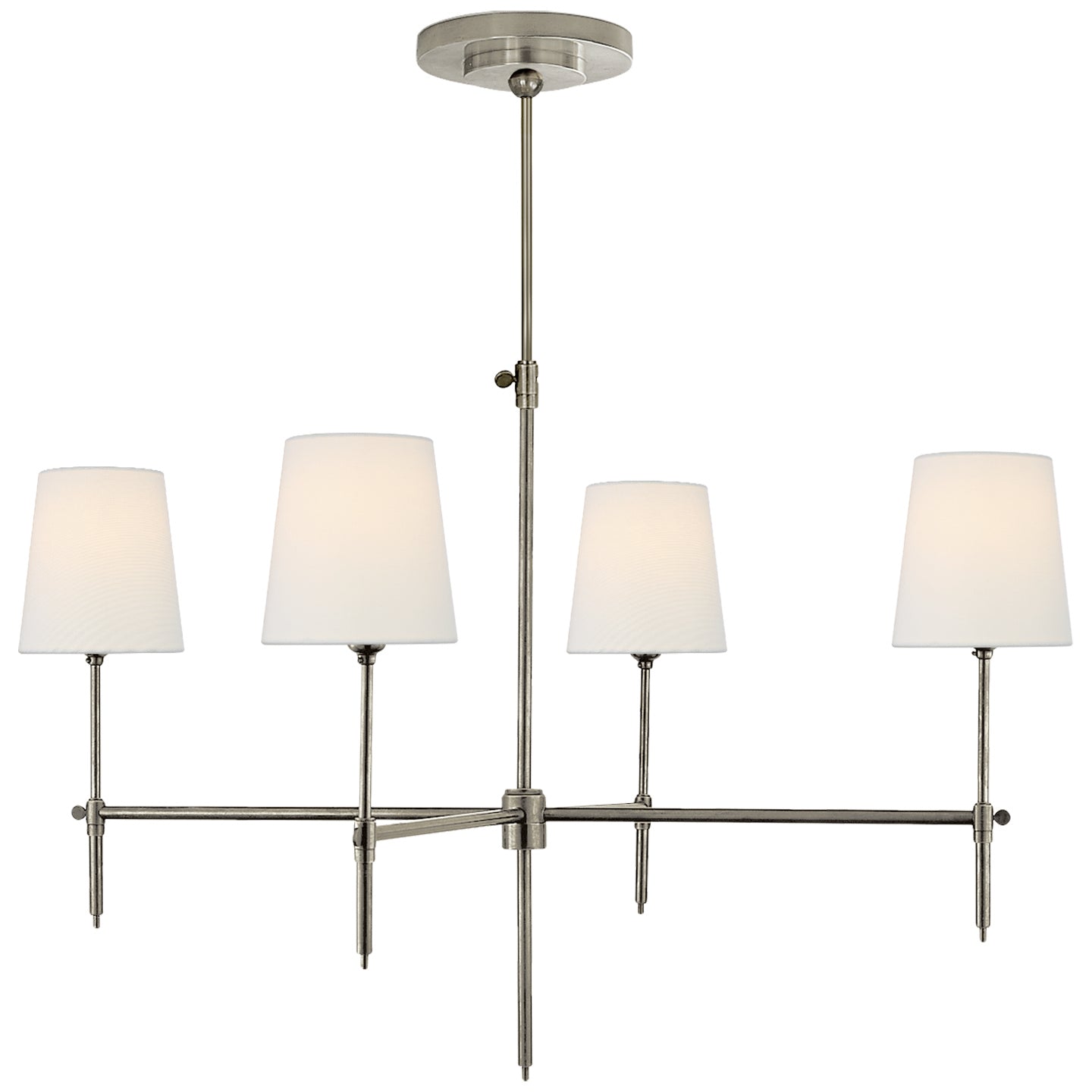 Visual Comfort Signature - TOB 5003AN-L - Four Light Chandelier - Bryant - Antique Nickel