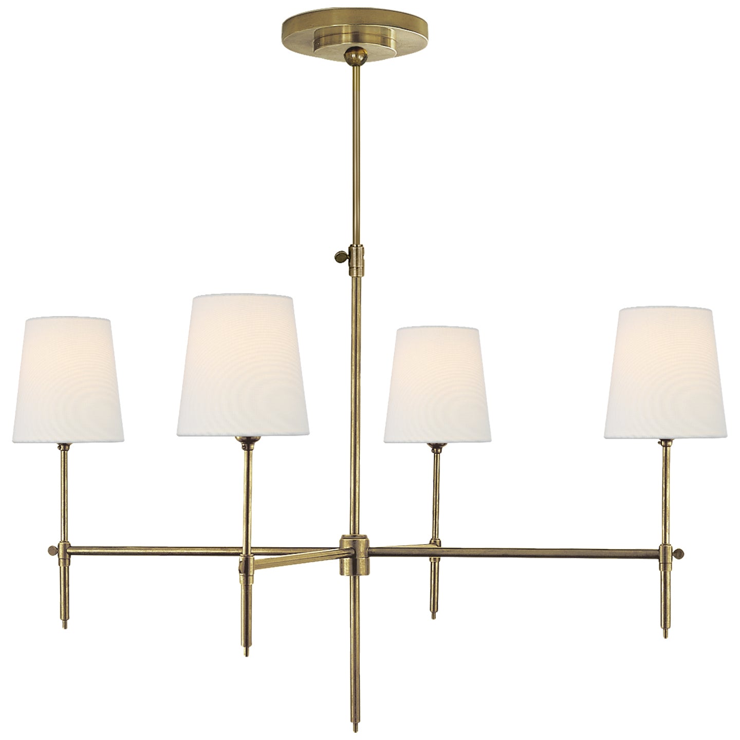 Visual Comfort Signature - TOB 5003HAB-L - Four Light Chandelier - Bryant - Hand-Rubbed Antique Brass