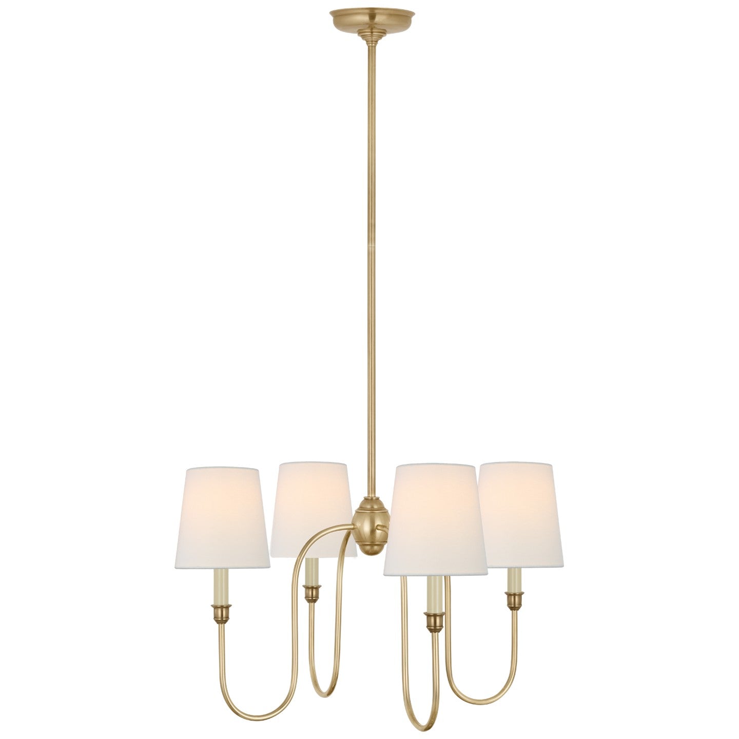 Visual Comfort Signature - TOB 5007HAB-L - Four Light Chandelier - Vendome - Hand-Rubbed Antique Brass