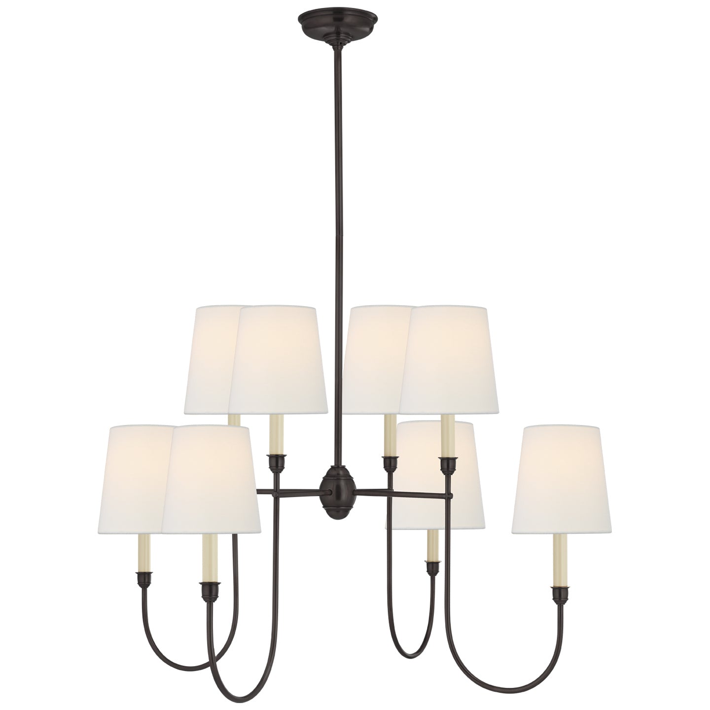 Visual Comfort Signature - TOB 5008BZ-L - Eight Light Chandelier - Vendome - Bronze