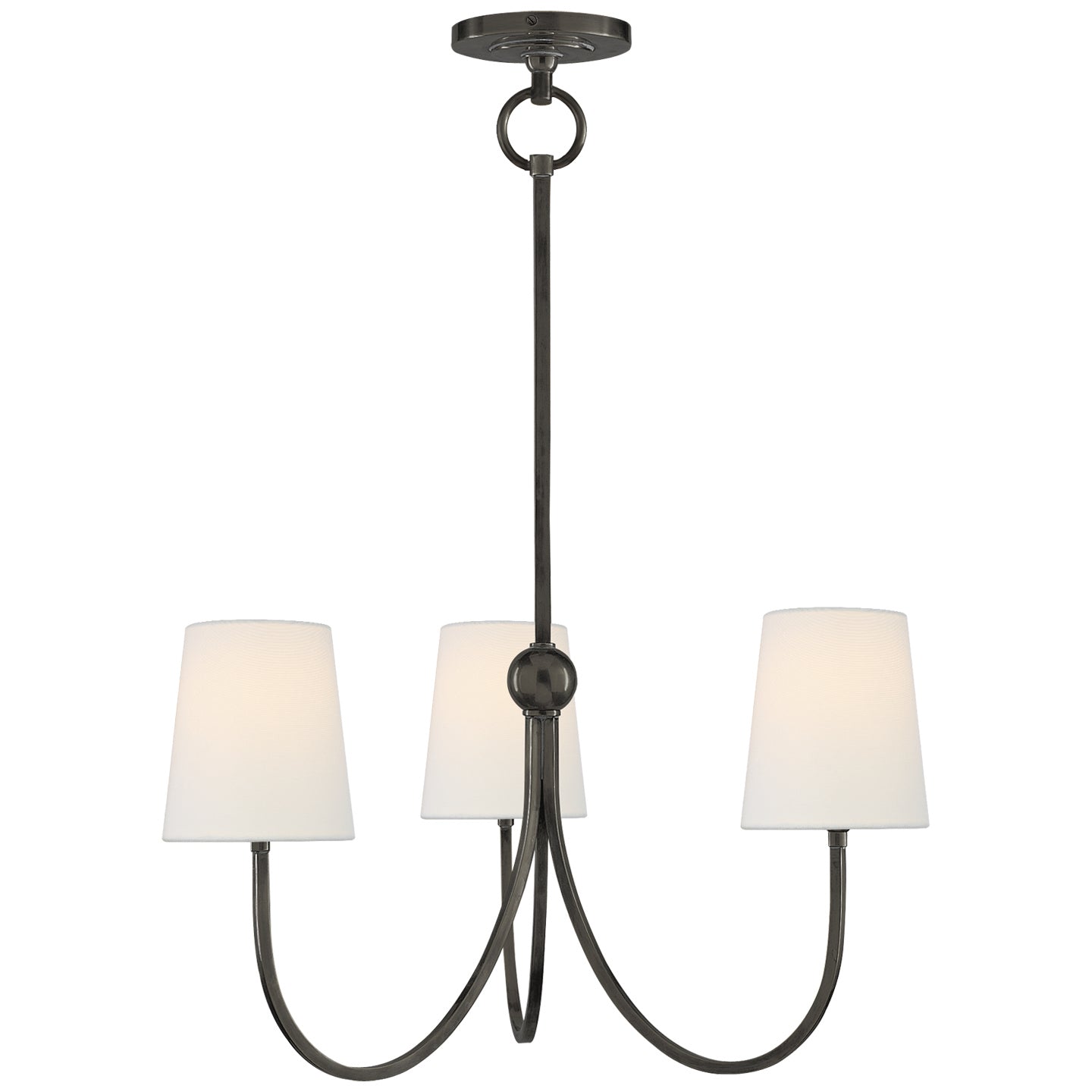 Visual Comfort Signature - TOB 5009BZ-L - Three Light Chandelier - Reed - Bronze