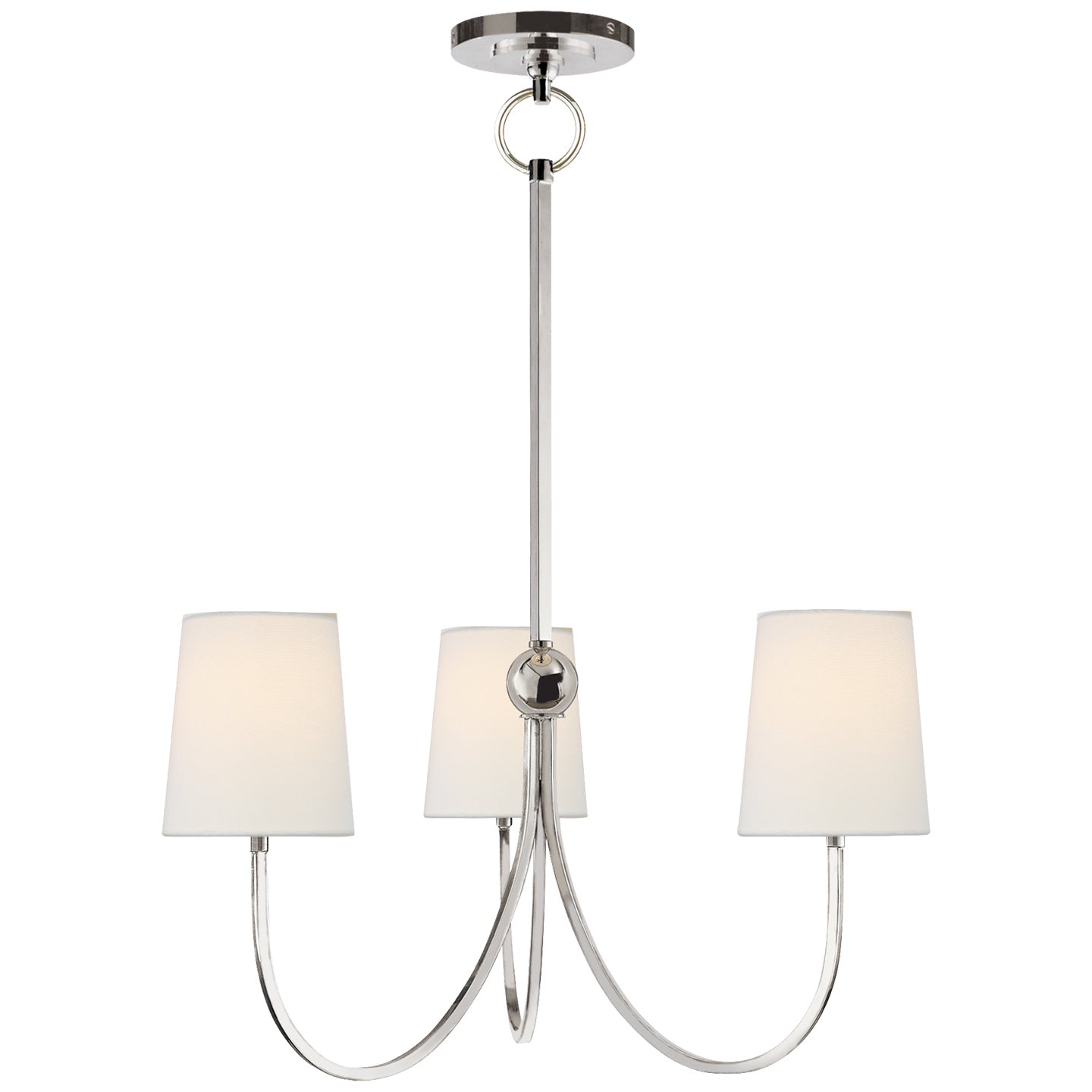 Visual Comfort Signature - TOB 5009PN-L - Three Light Chandelier - Reed - Polished Nickel