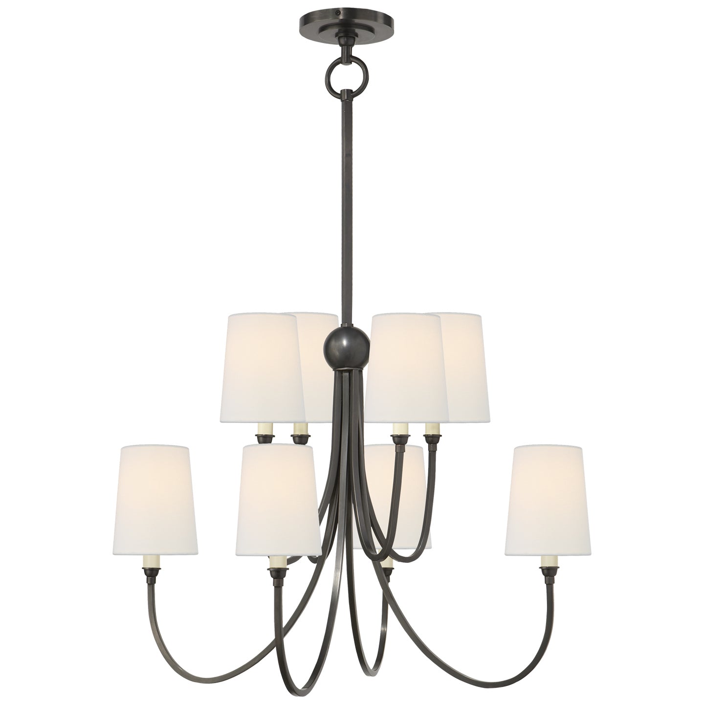 Visual Comfort Signature - TOB 5010BZ-L - Eight Light Chandelier - Reed - Bronze