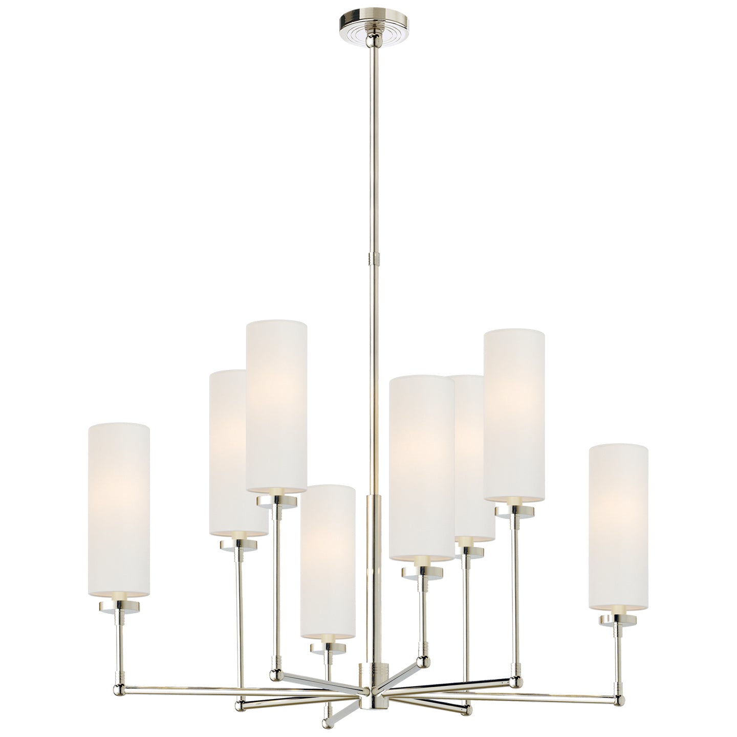 Visual Comfort Signature - TOB 5016PN-L - Eight Light Chandelier - Ziyi - Polished Nickel