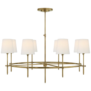 Visual Comfort Signature - TOB 5024HAB-L - Eight Light Chandelier - Bryant - Hand-Rubbed Antique Brass