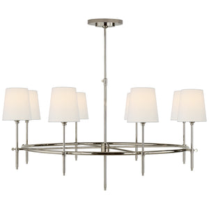 Visual Comfort Signature - TOB 5024PN-L - Eight Light Chandelier - Bryant - Polished Nickel