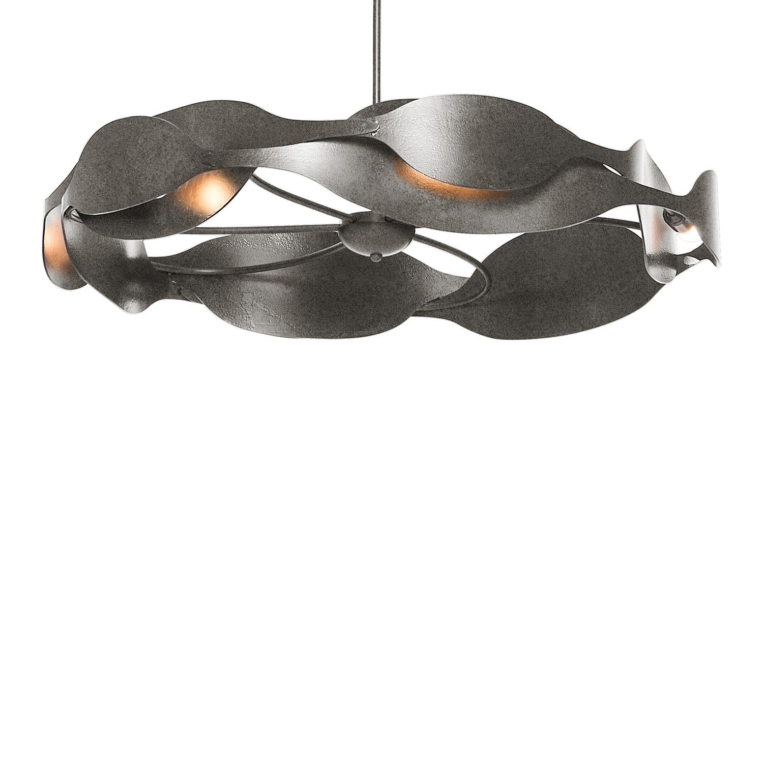 Hubbardton Forge - 132160-SKT-MULT-20 - Six Light Pendant - Waves - Natural Iron