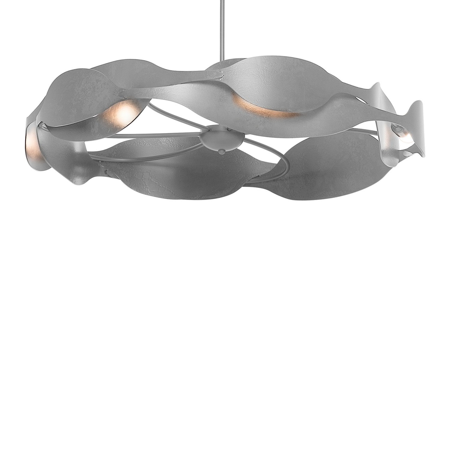 Hubbardton Forge - 132160-SKT-MULT-82 - Six Light Pendant - Waves - Vintage Platinum