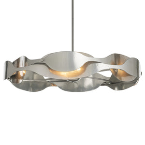 Hubbardton Forge - 132160-SKT-MULT-85 - Six Light Pendant - Waves - Sterling