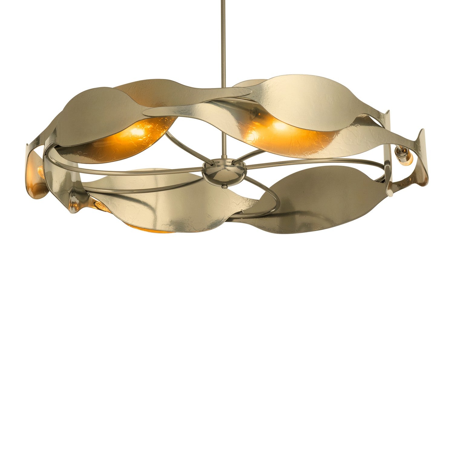 Hubbardton Forge - 132160-SKT-MULT-86 - Six Light Pendant - Waves - Modern Brass