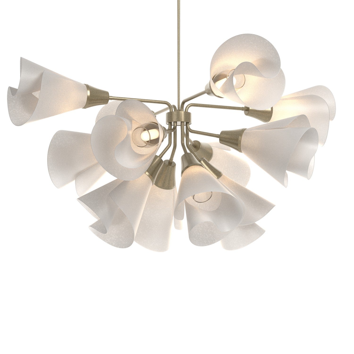 Hubbardton Forge - 134510-SKT-MULT-84-SH1987 - Mobius 12-Light Pendant - Mobius - Soft Gold