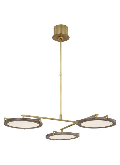 Visual Comfort Modern - CDCH17227WONB - LED Chandelier - Shuffle - Natural Brass