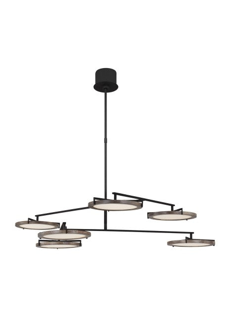 Visual Comfort Modern - CDCH17327WOB - LED Chandelier - Shuffle - Nightshade Black