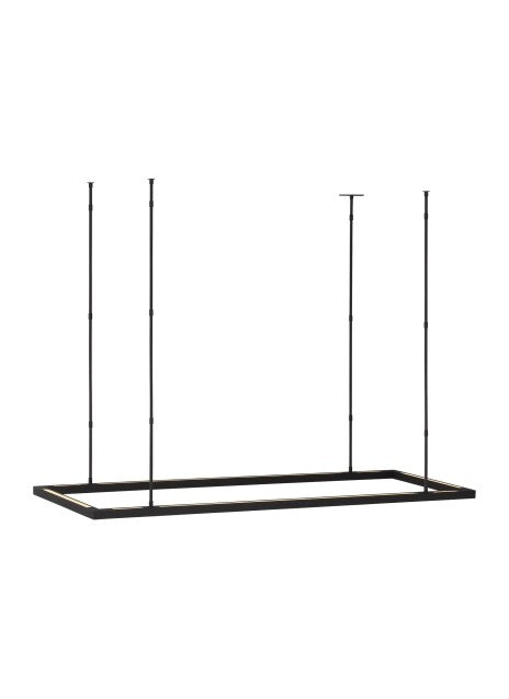 Visual Comfort Modern - MDLS18727B - LED Linear Suspension - Stagger - Nightshade Black