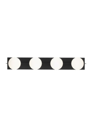 Visual Comfort Modern - SLBA123B - Four Light Bath Vanity - Orbel - Matte Black