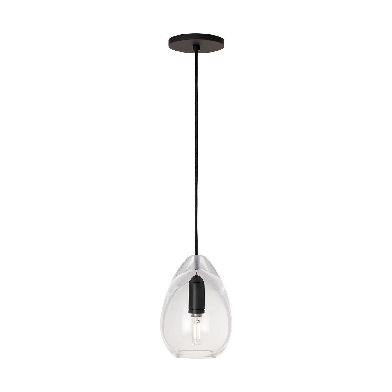 Visual Comfort Modern - SLPD278CB-L - LED Pendant - Alina - Nightshade Black