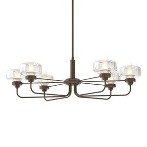Hubbardton Forge - 137840-SKT-MULT-05-YE0592 - Six Light Pendant - Nola - Bronze