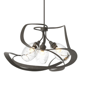 Hubbardton Forge - 137855-SKT-MULT-07-ZM0621 - Three Light Pendant - Nest - Dark Smoke