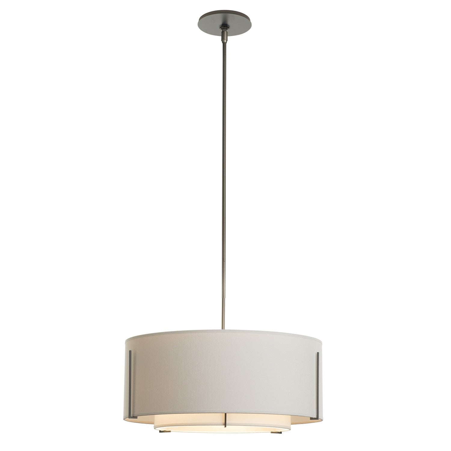 Hubbardton Forge - 139605-SKT-MULT-07-SF1590-SE2290 - Exos Double Shade Pendant - Exos - Dark Smoke