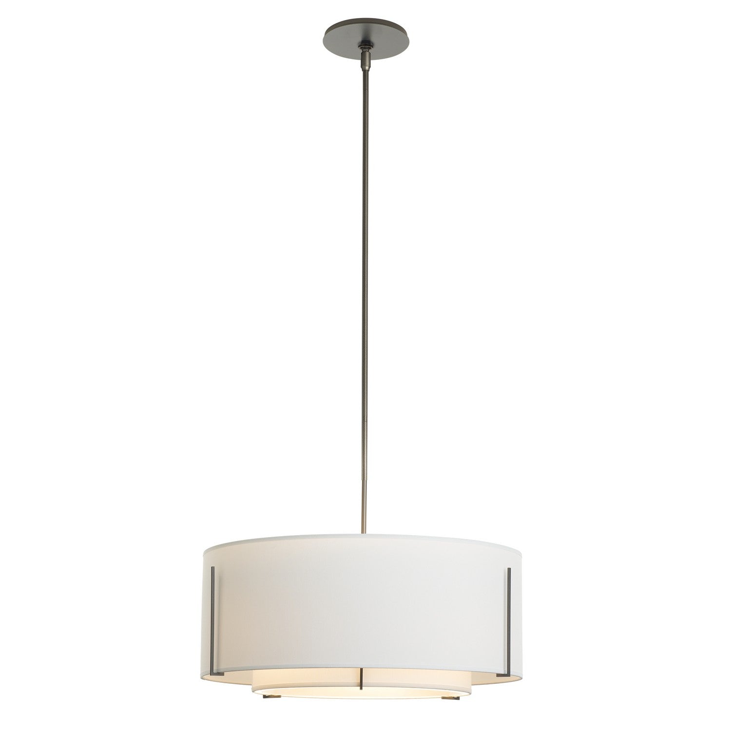 Hubbardton Forge - 139605-SKT-MULT-07-SF1590-SF2290 - Exos Double Shade Pendant - Exos - Dark Smoke
