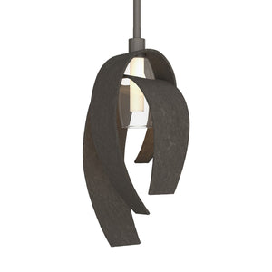 Hubbardton Forge - 186530-SKT-MULT-07-YE0377 - One Light Mini Pendant - Corona - Dark Smoke